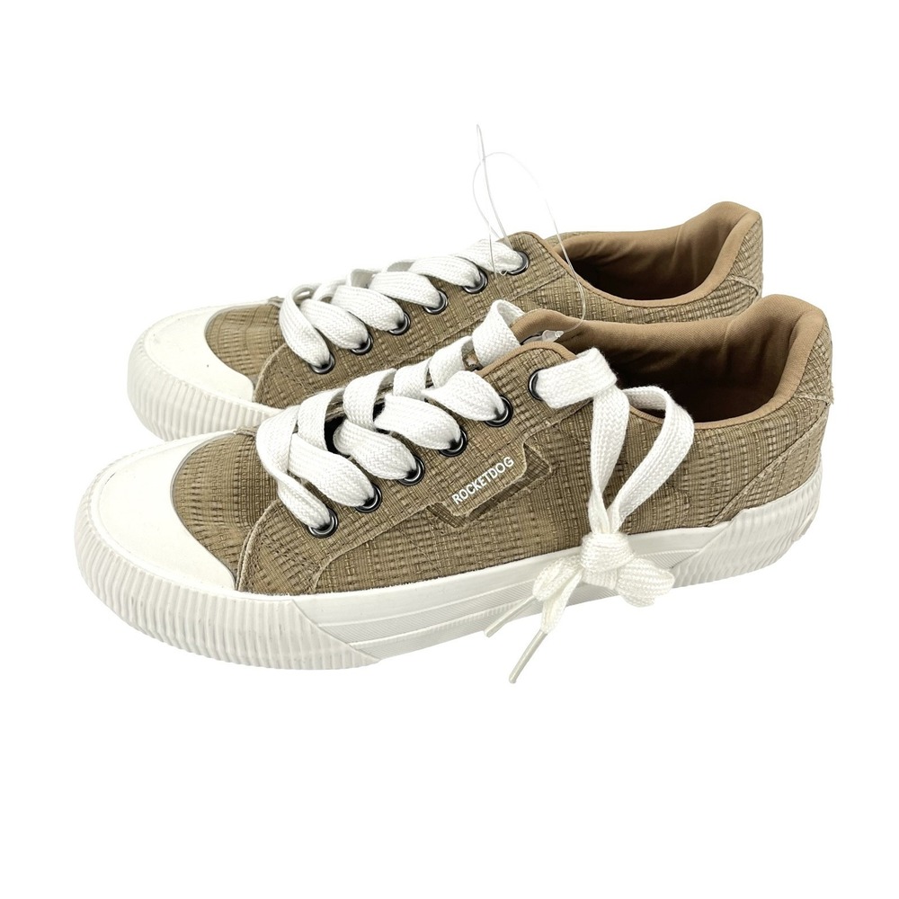 Rocket Dog Cheery Womens Sneakers Tan Canvas Lace Up Size 7M New